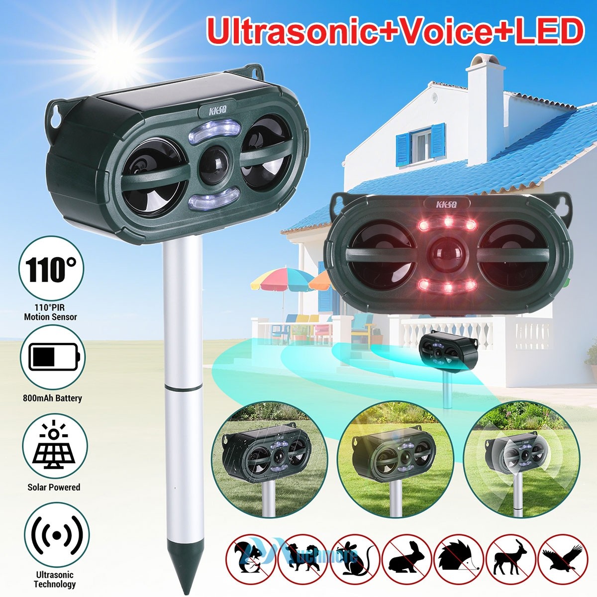 Guard Dog Ultrasonic Animal Repeller – Waterproof Pest Deterrent for Outdoor Use