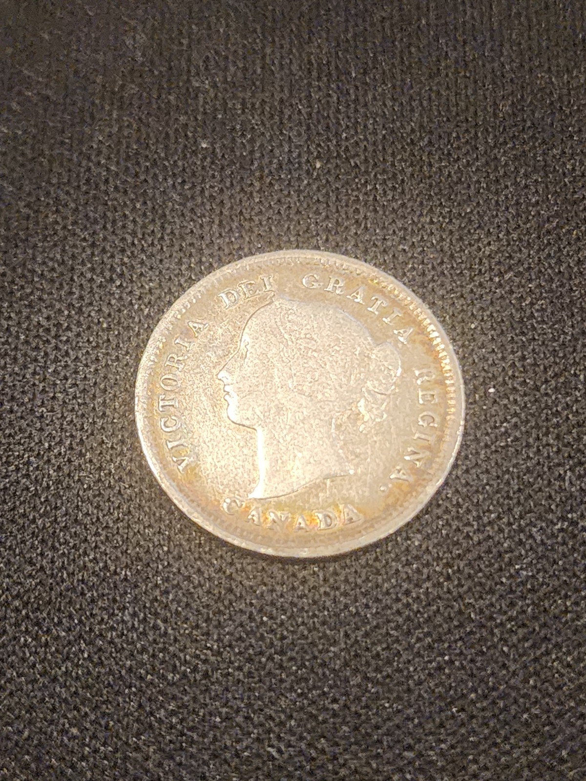 1887 Canada 5 Cents Silver Coin