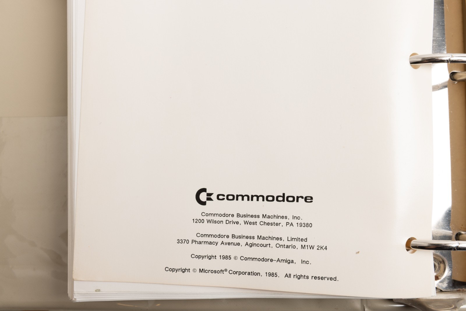 Vintage Commodore Amiga User Guides Binder No Discs