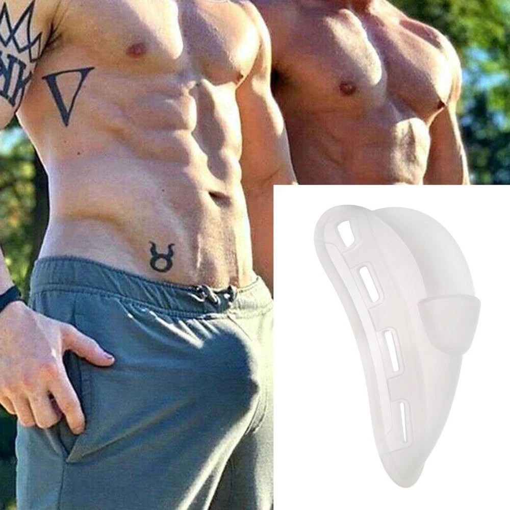 Men Bulge Package Enhancer Cup Pouch Silicone Pad Briefs String Underwear Clear