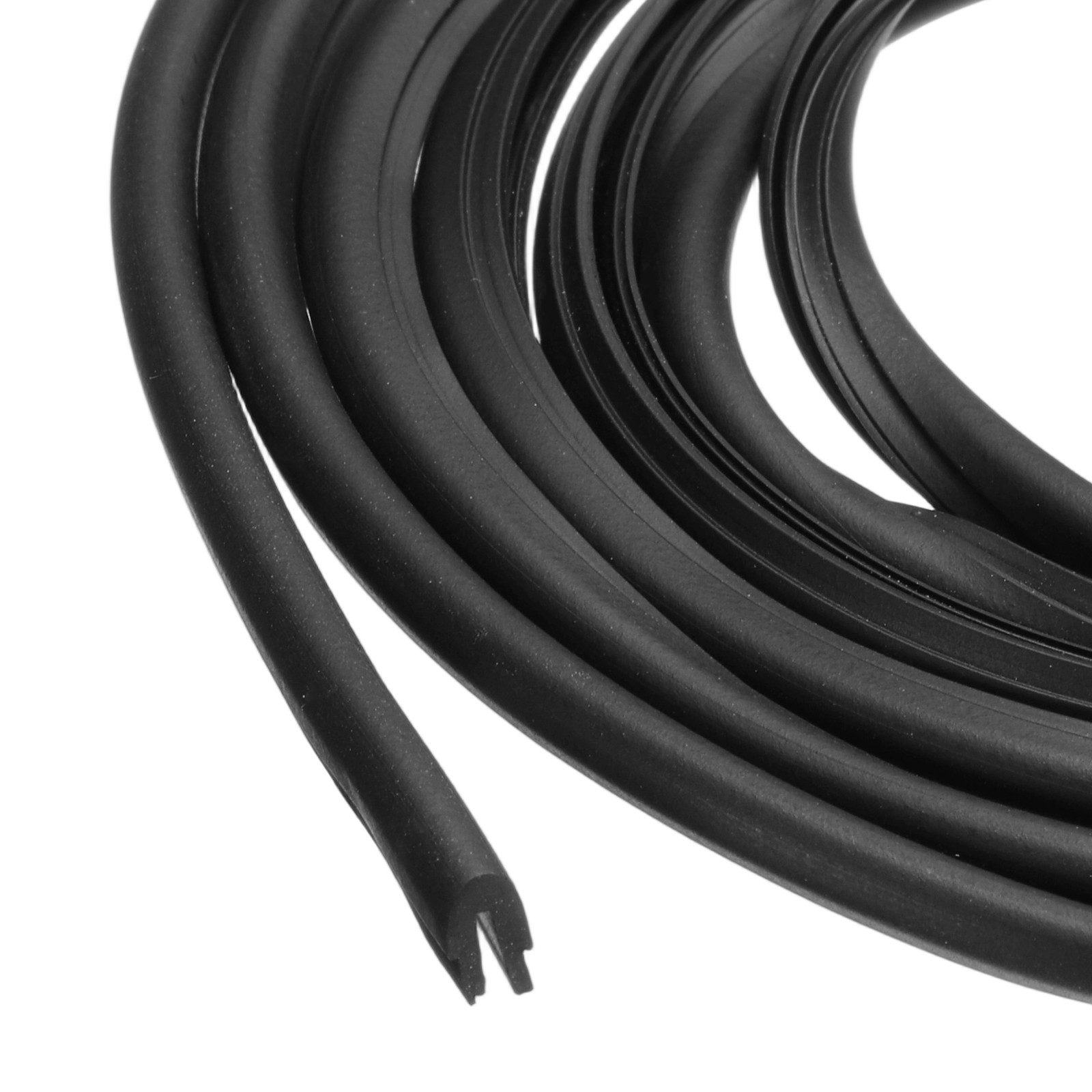 13.1ft U Rubber Edge Trim Fit for 0.7mm Edge, 3.5 mm x 5 mm Black