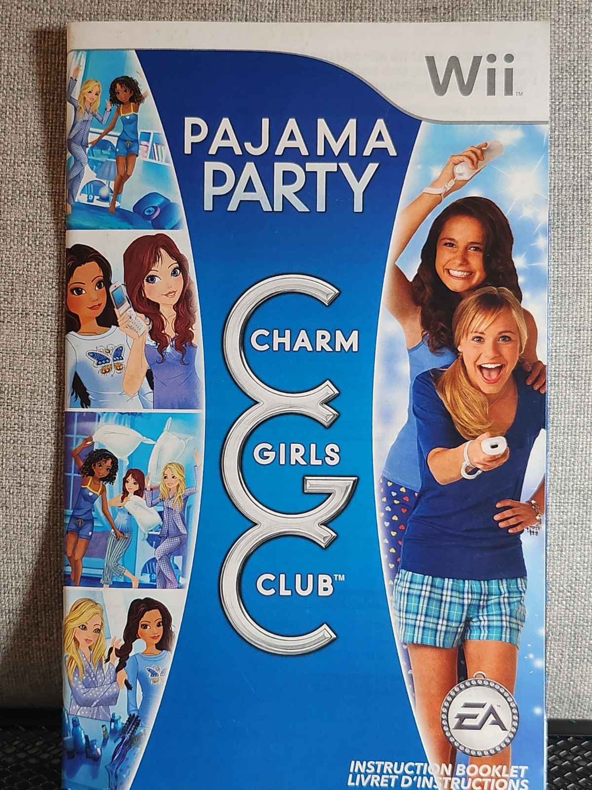 Charm Girls Club Pajama Party Instruction Booklet - Manual Only - Nintendo Wii