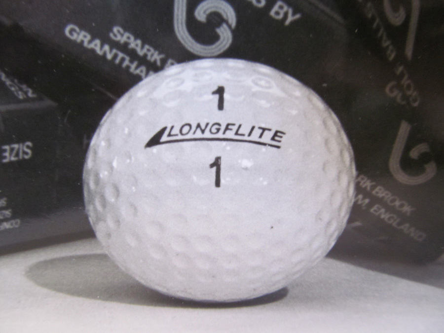 B & W ADVERTISING PHOTO OF SPARK BROOK LONGFLITE 1.62 GOLF BALLS 7" x 9 7/16"