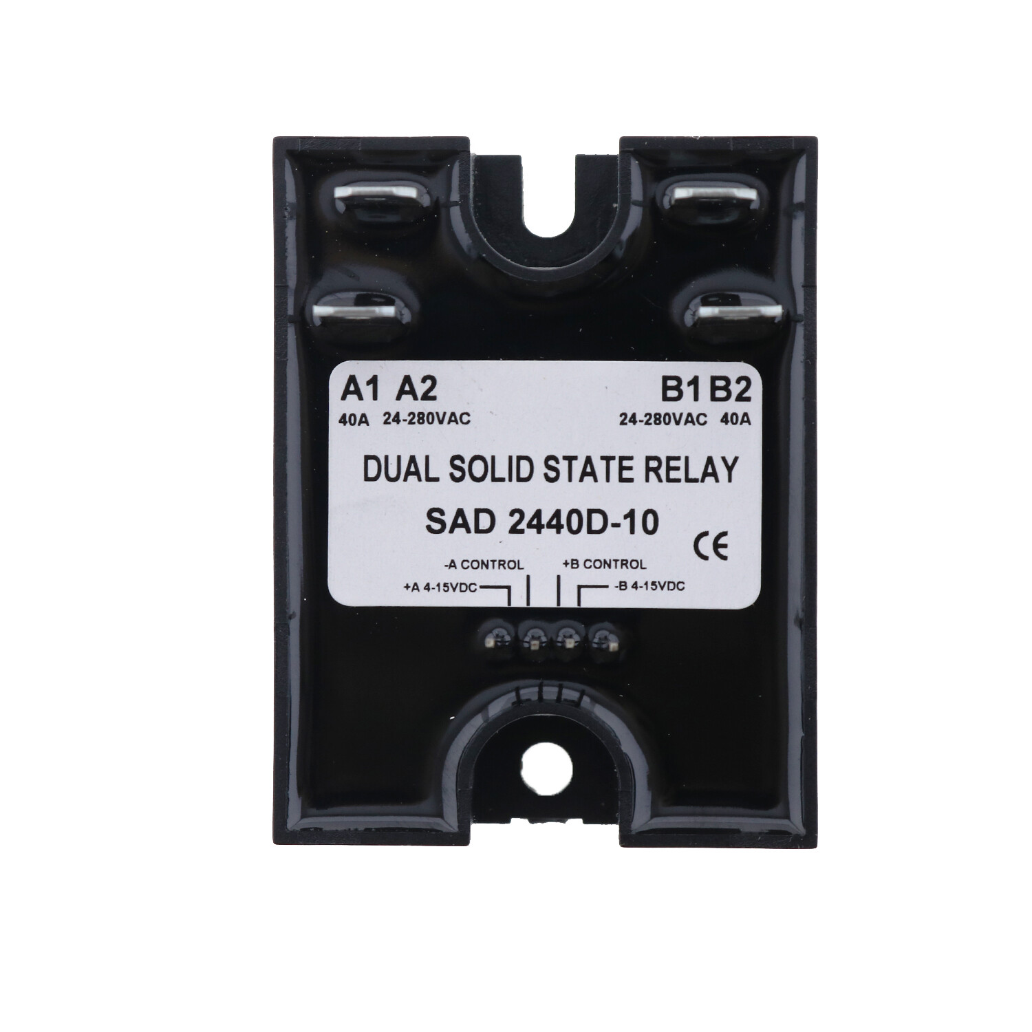 Dual Solid State Relay SSR 4-15VDC Input 24-280VAC Output 40A D2440D-10