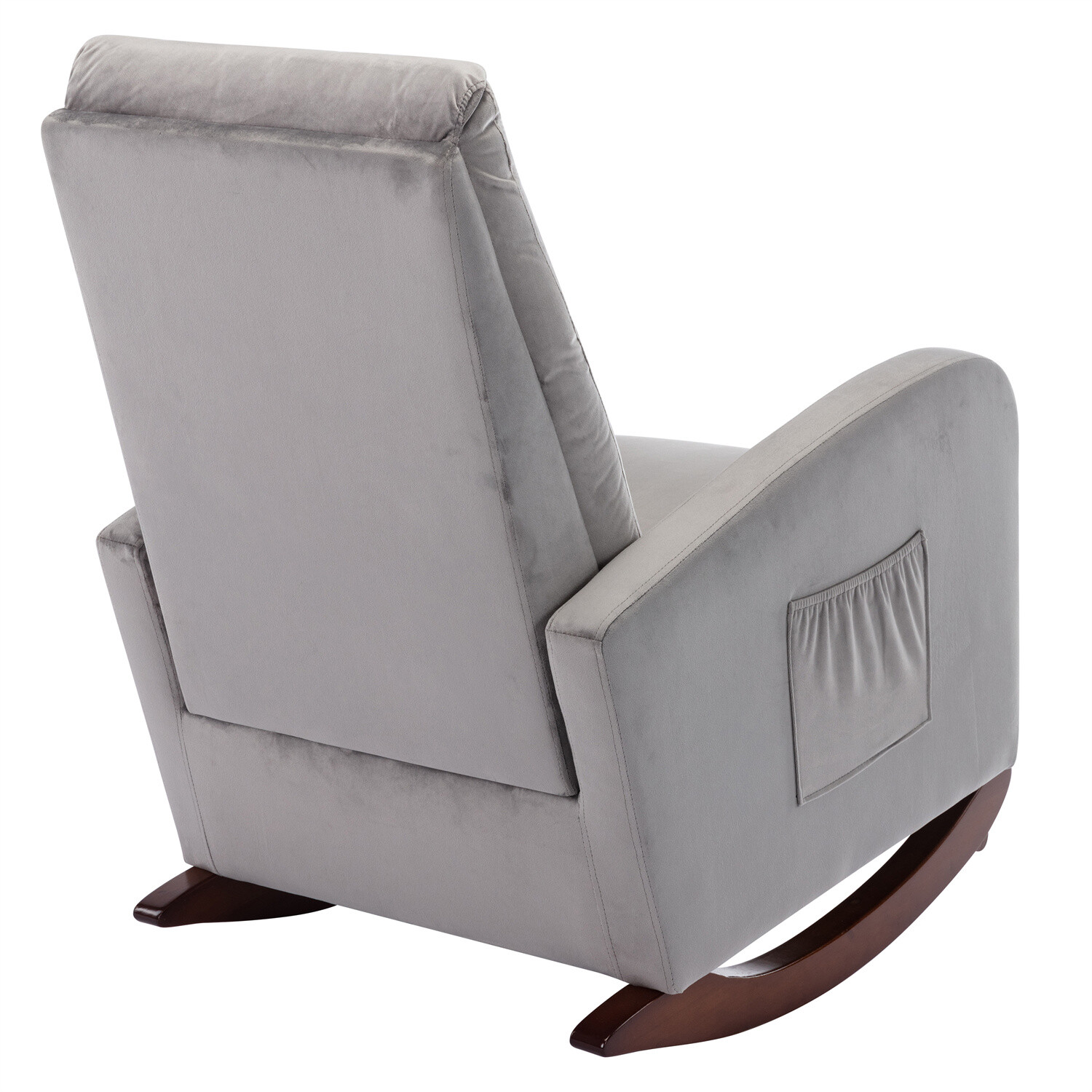 Rocking Chair Nursery Chair Velvet Single Sofa Rocker Chair Lounge Armchair New