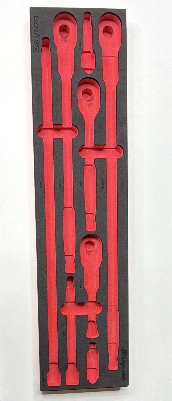 Snap-On 1/2” Drive Ratchet And Extension Foam Organizer FM308ESS01B