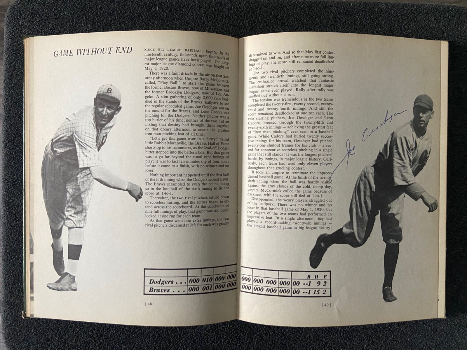 100 Greatest Sports Feats Vintage Book RARE MLB Autograph!!!