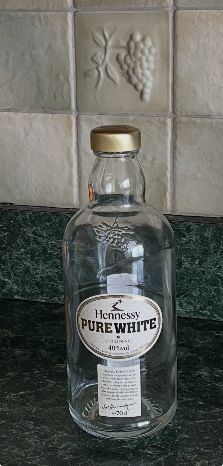 Hennessy PURE WHITE Cognac * Empty Liquor Bottle * 700 ml
