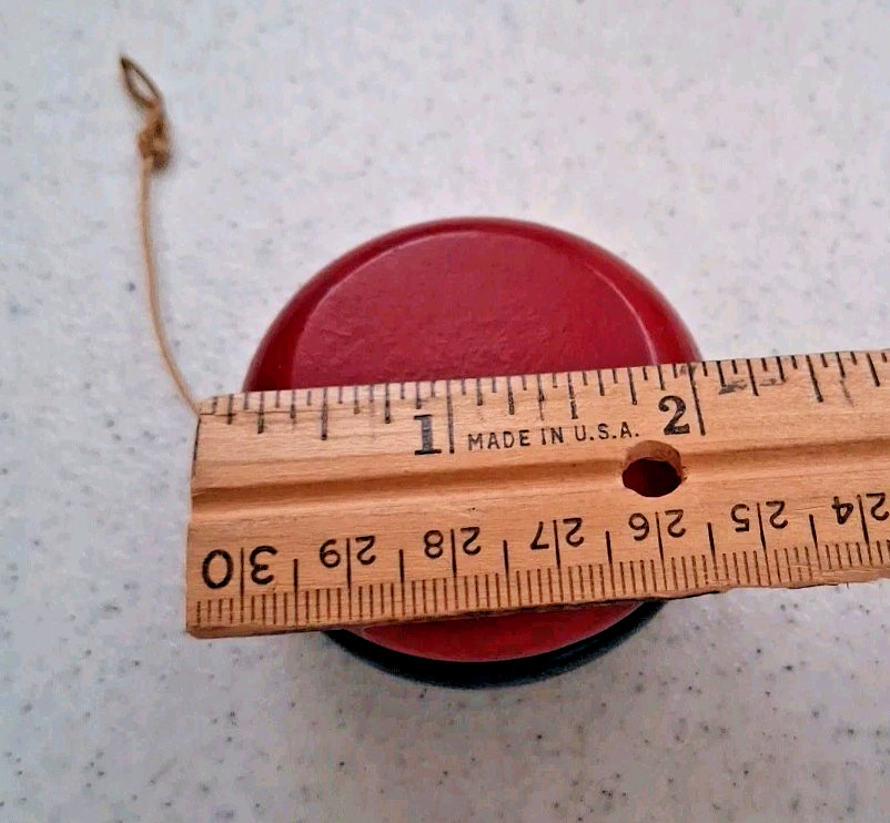 Yo-Yo Whirl-King Top Standard Model Wooden Diameter 2.25 Inches Red and Blue