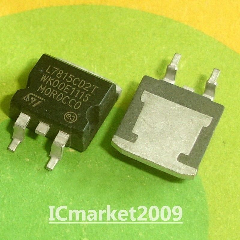10 PCS L7815CD2T TO-263 L7815C2T LM7815 7815 15V SMD Positive Voltage Regulator