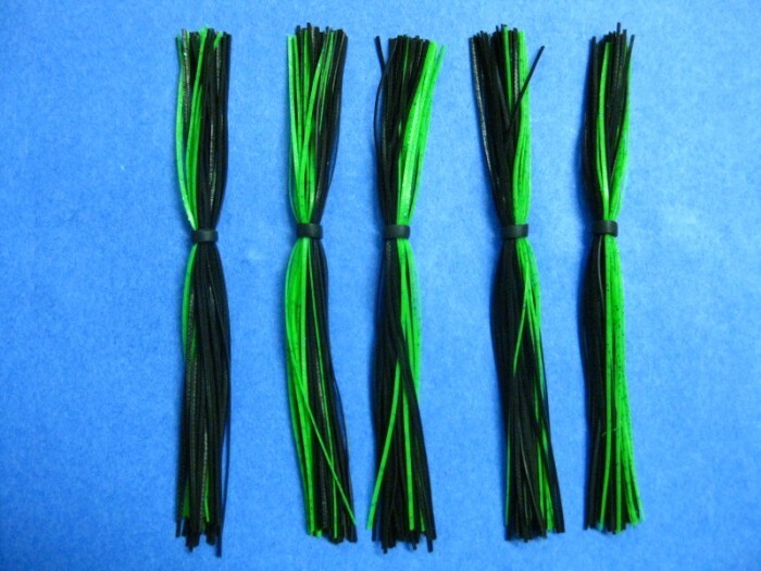 5 Black/Lime 5-9167 silicone skirt replacement material Tabs Spinner bait jig