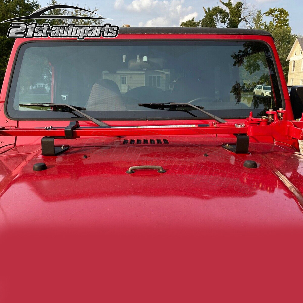 For 1944-2006 Jeep Wrangler CJ YJ TJ Hi-Lift Jack Upper Hood Mount Bracket Kit