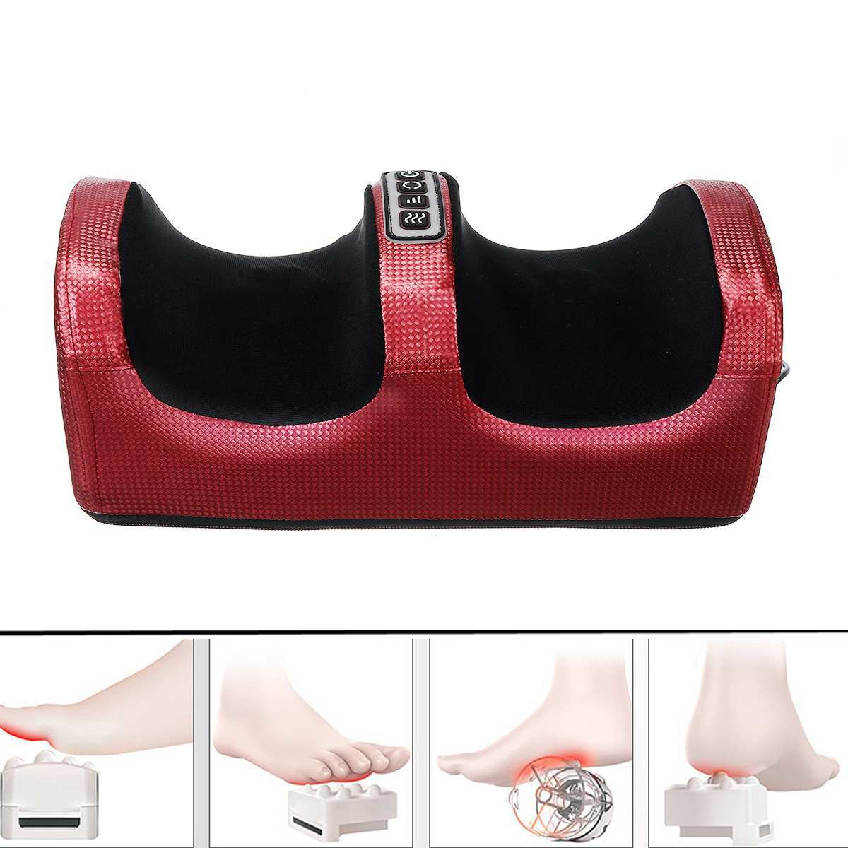 Shiatsu Electric Foot Calf Massager with Hot Compress Heating Therapy Kneading