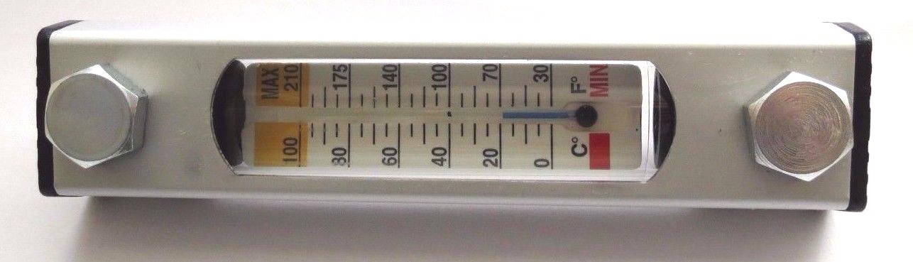 Hydraulic Oil Sight Glass, Oil Level Indicator Hole Spacing 127mm M10 / With Thermometer