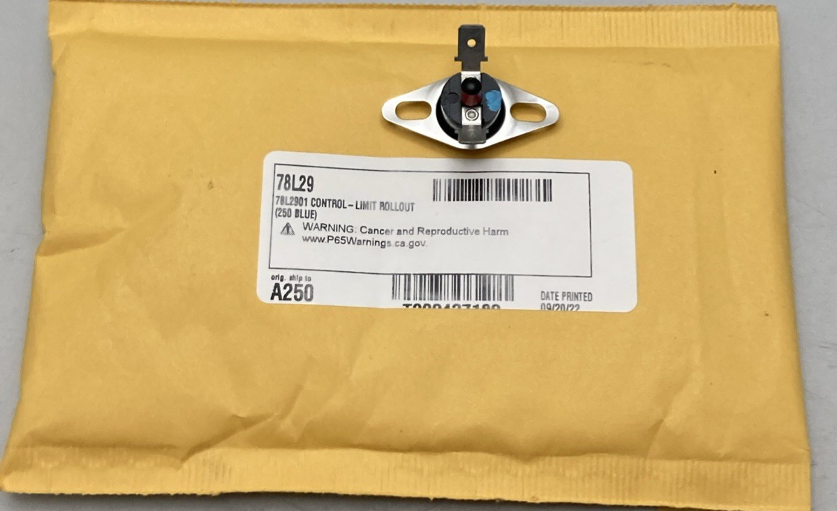 NEW REPLACES LENNOX 78L29 Rollout Limit Switch w/ Manual Reset