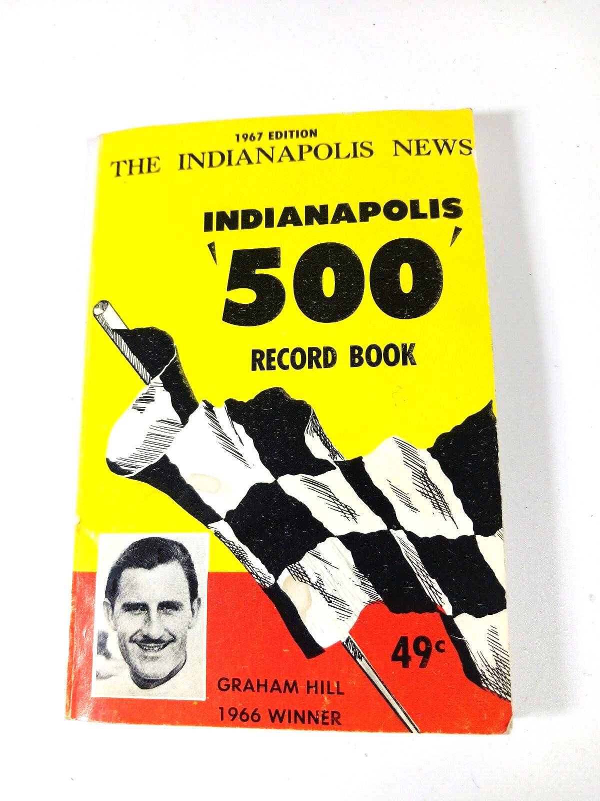 Vintage 1967 Indianapolis 500 Record Book Driver photos and stats 1911-1966