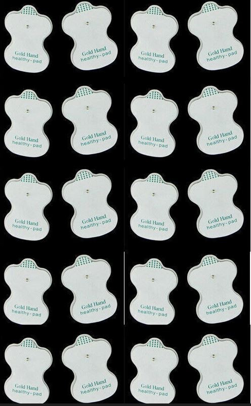 20 Electrode Snap On Replacement Pads For Tens Unit Therapy Massager 10 Pairs
