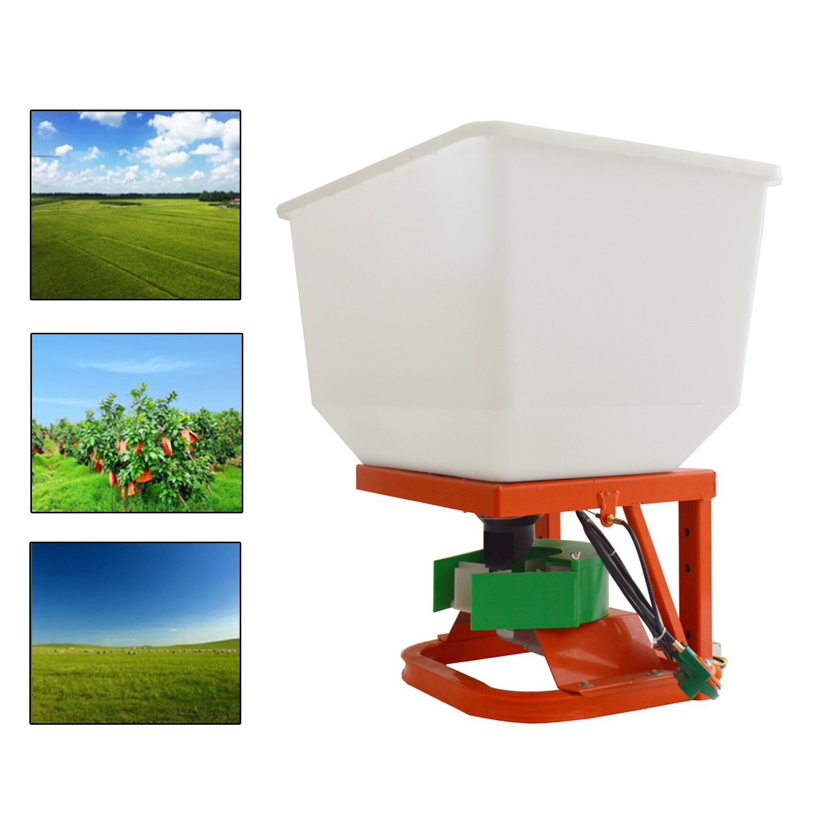 Electric Broadcast Spreader Fertilizing Machine Mounted To Tractor/ATV 265lbs