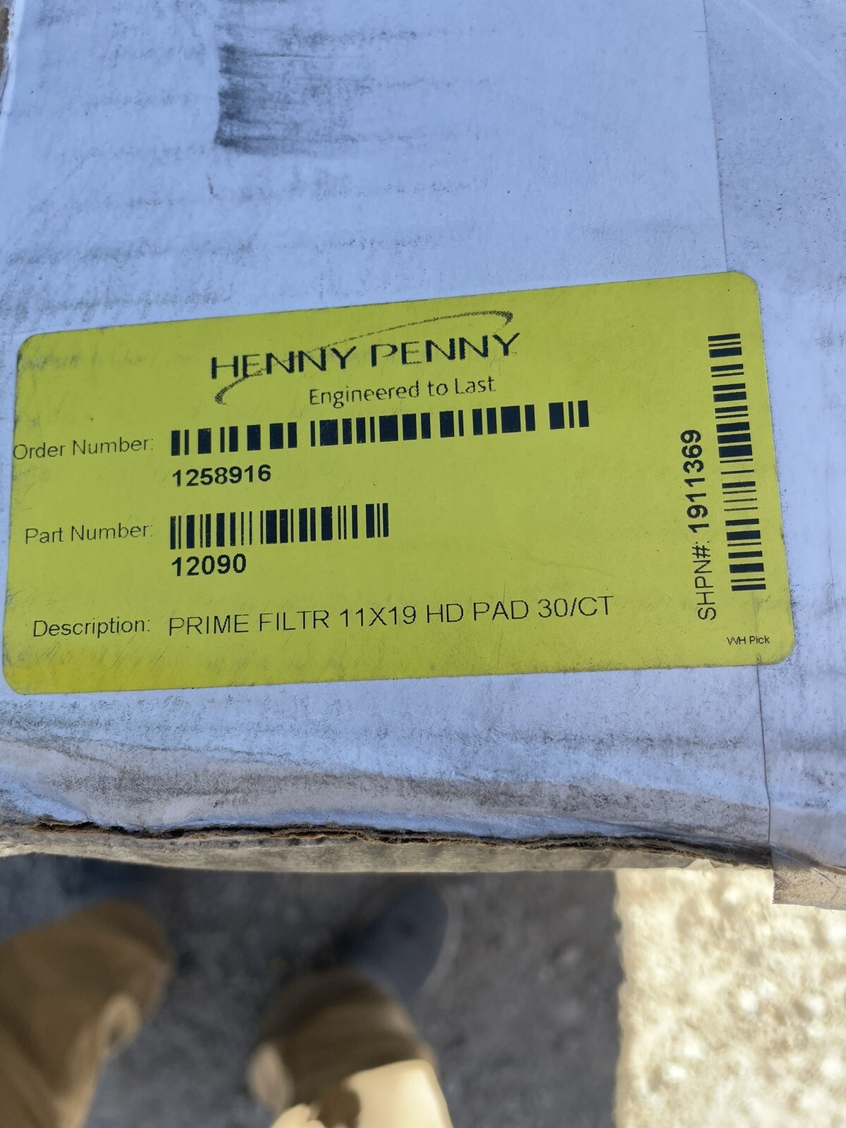 Henny Penny Prime Filtr 11X19 Hd Pad 30/Cs 12090 - Free Shipping + Geniune OEM