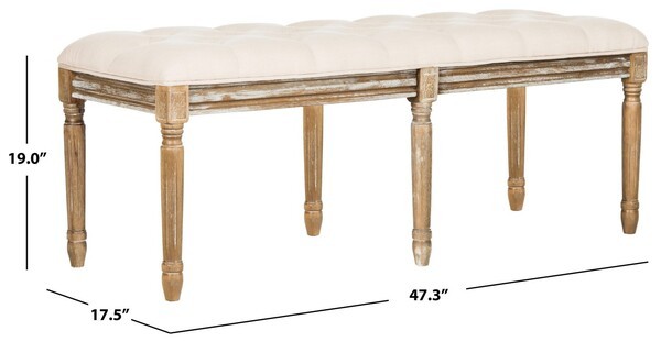 Safavieh ROCHA TUFTED TRADITIONAL BENCH, Reduced Price 2172793139 FOX6231A