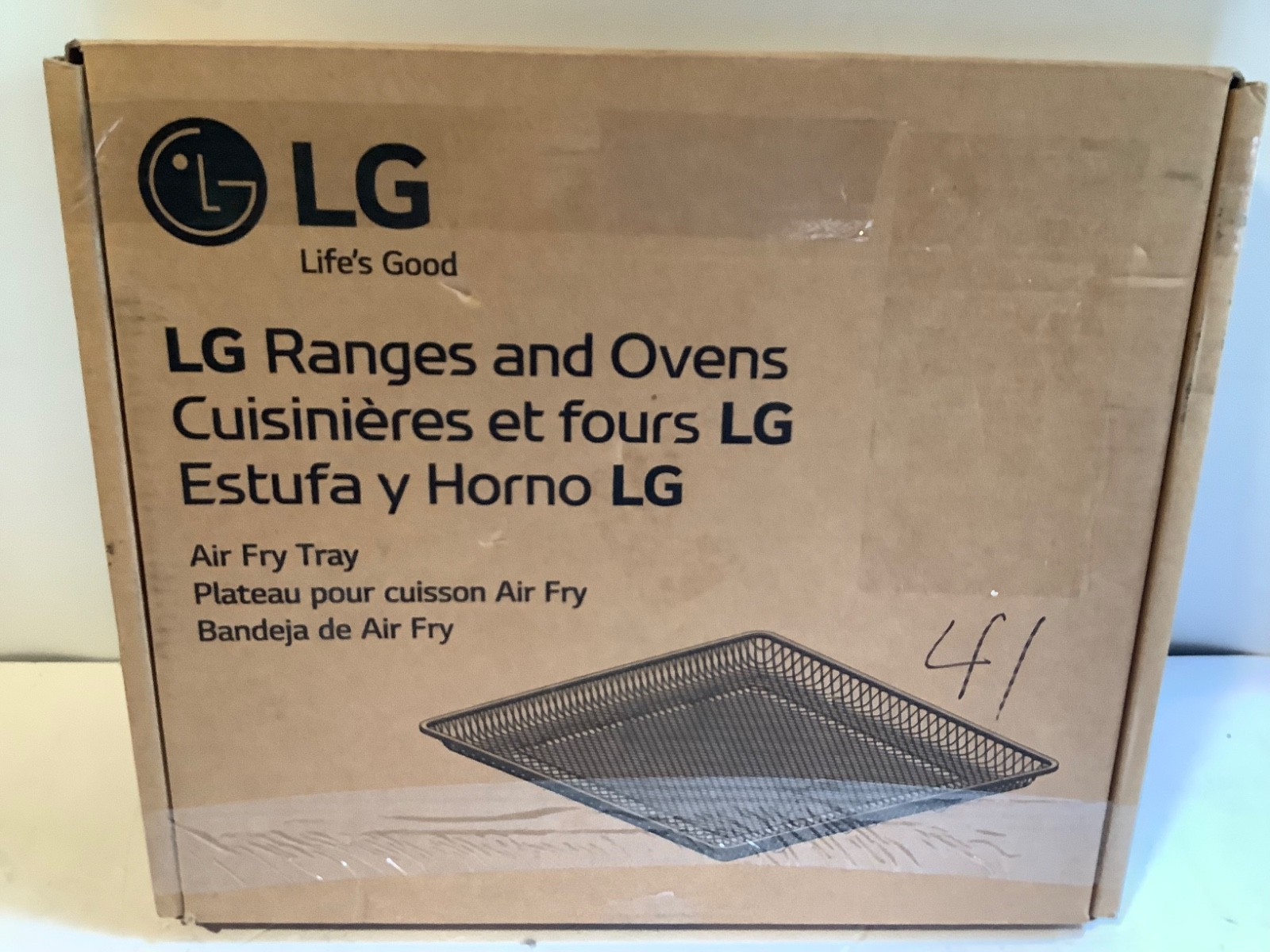 LG Air Fry Rack/Shelf for Oven,  17.4" x 15.8" - Stainless Steel - AHT75334402