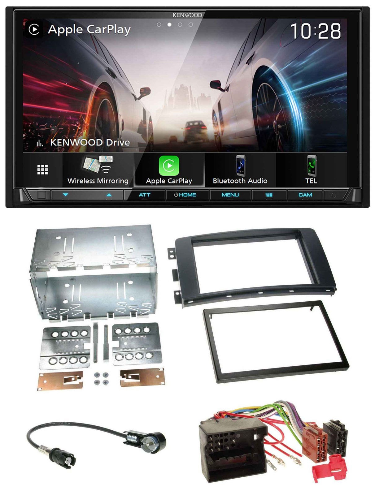 Kenwood MP3 2DIN USB DAB Bluetooth Car Stereo for Smart ForTwo 07-10 ForFour 04-0