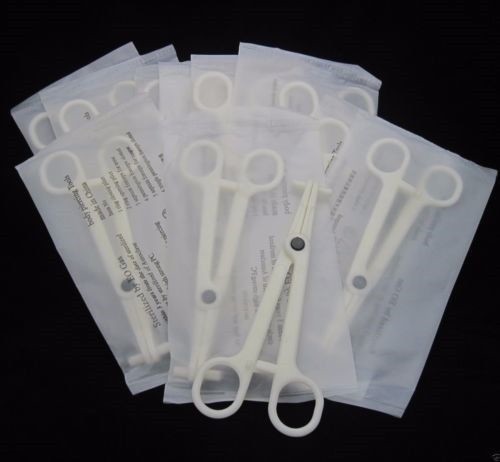 Lot Of 10 PCS Disposable Septum Forceps Clamp Plier Piercing Tool Supply