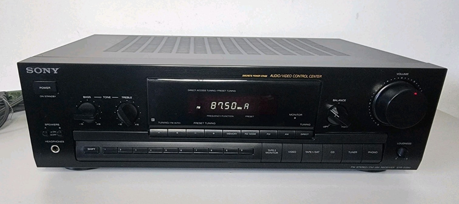 Sony STR-D390 FM-AM Stereo Receiver Audio Video Control Center Bundle w/ Remote