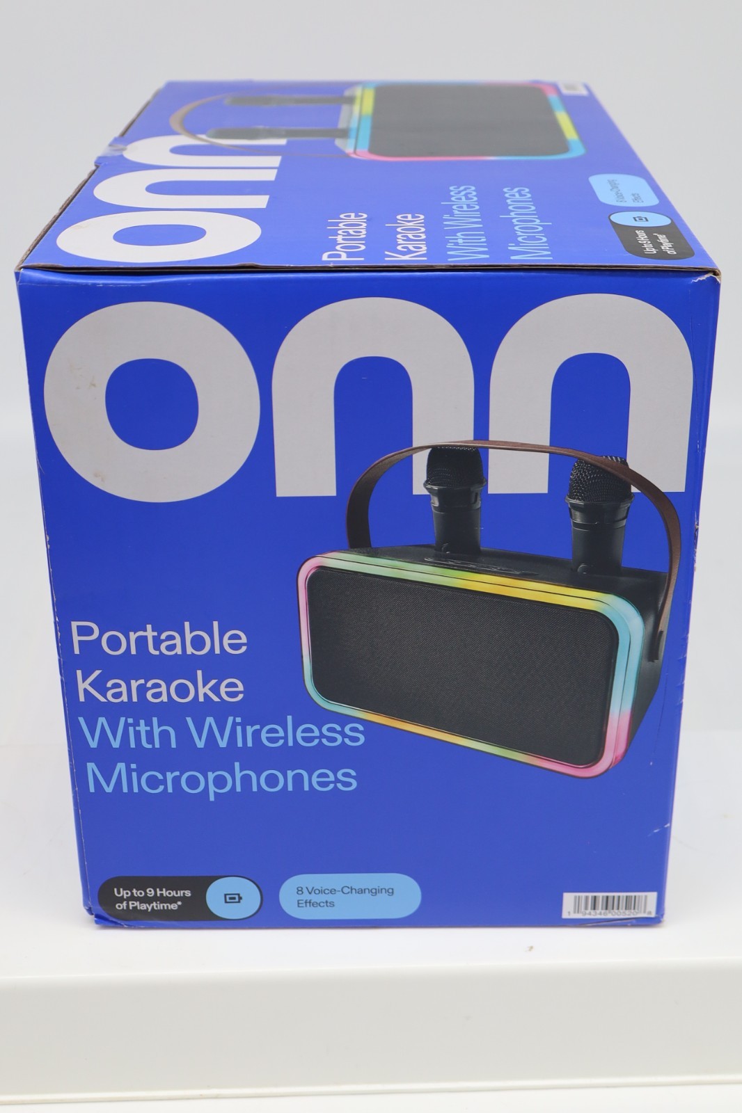 onn Portable Karaoke Machine Wireless Microphones Bluetooth LED Speaker New