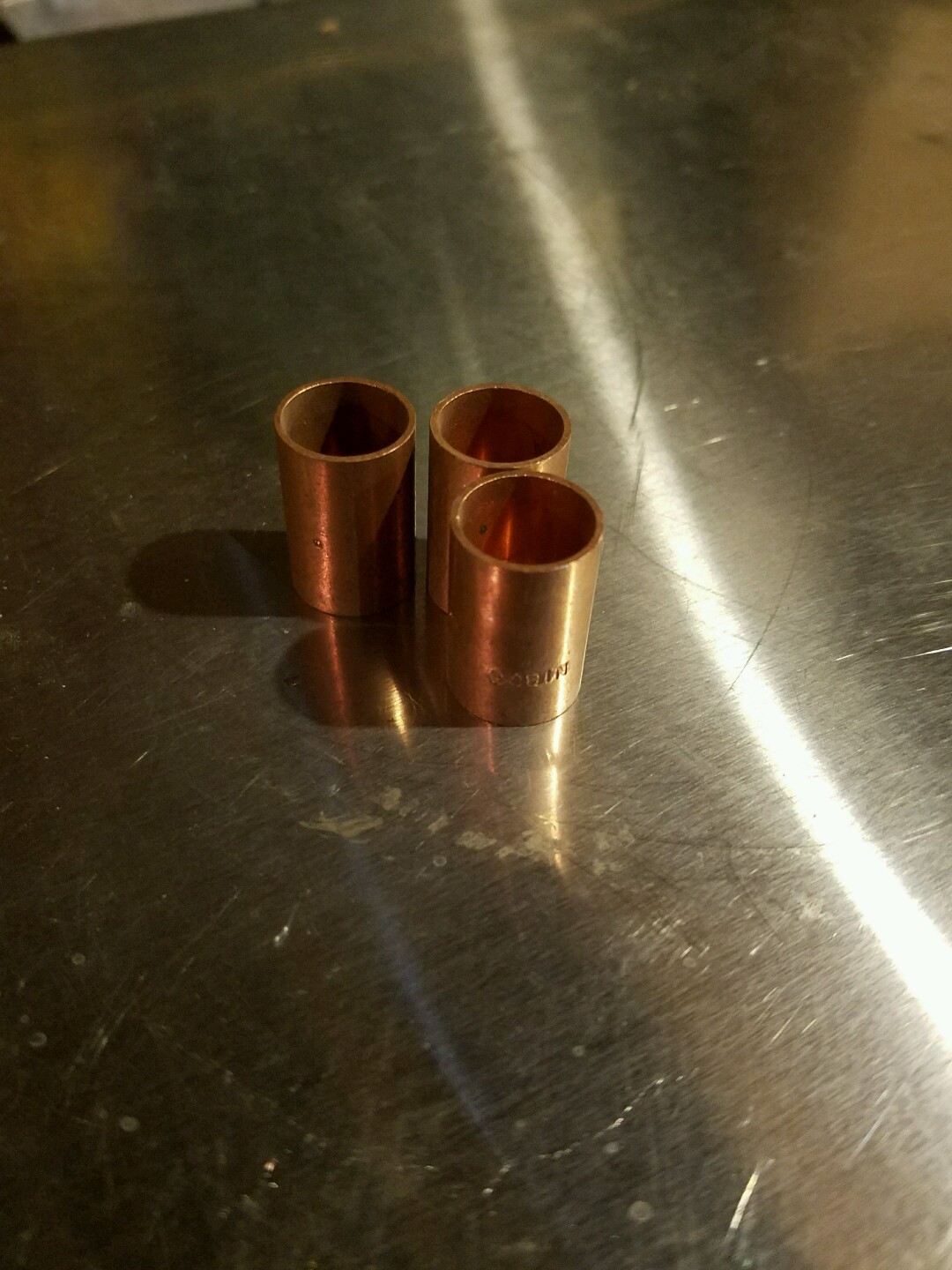 (3) NIBCO 3/8" STRAIGHT COPPER COUPLING W/SWEAT SOCKETS