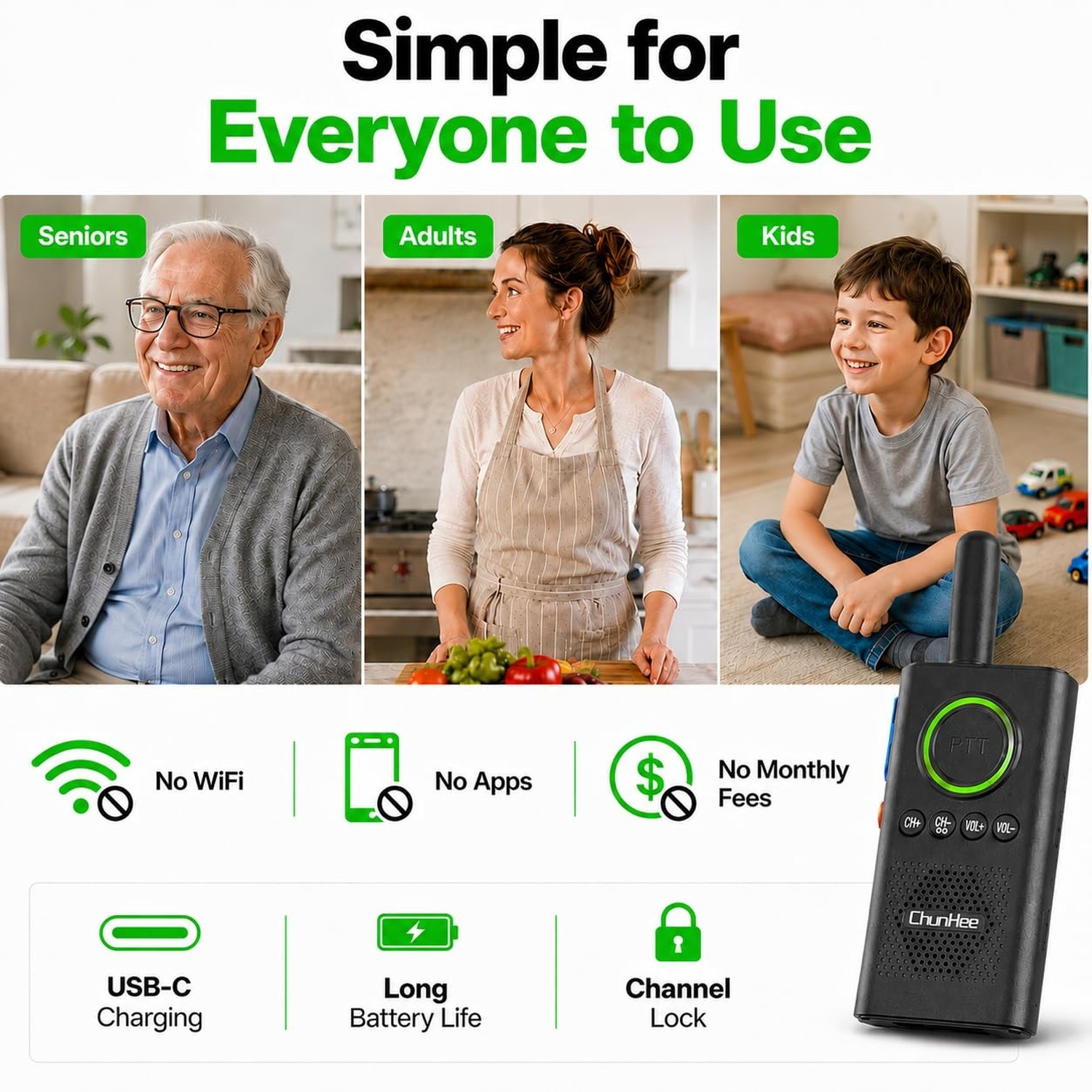 Wireless Intercom System 3300 ft Long Range, 2 Way Intercom for Home Office &...