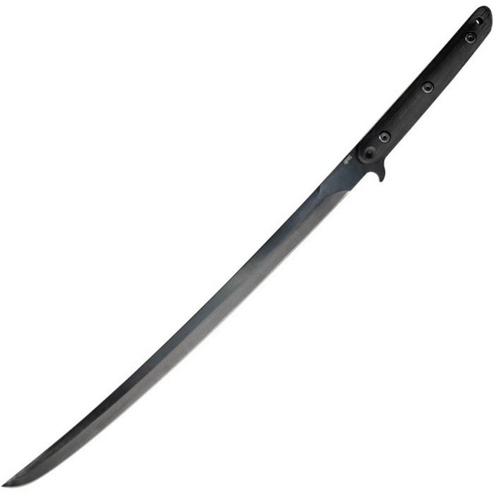 APOC Survival Wakizashi Black Oxide Coated Spring Steel Blade G10 Handle SD35650