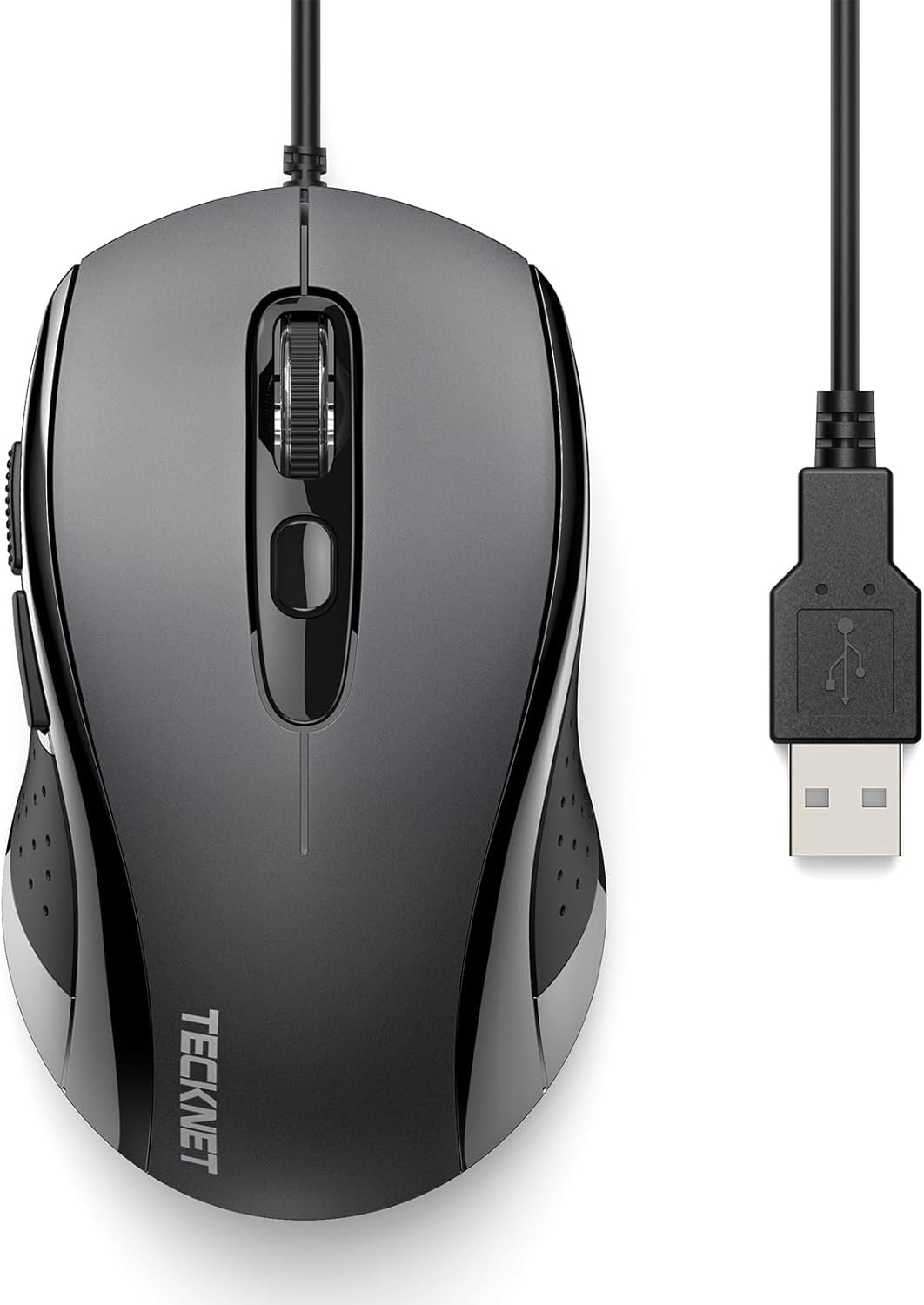 USB-A Wired Mouse for Laptop and  Computer with 6-Button  5FT