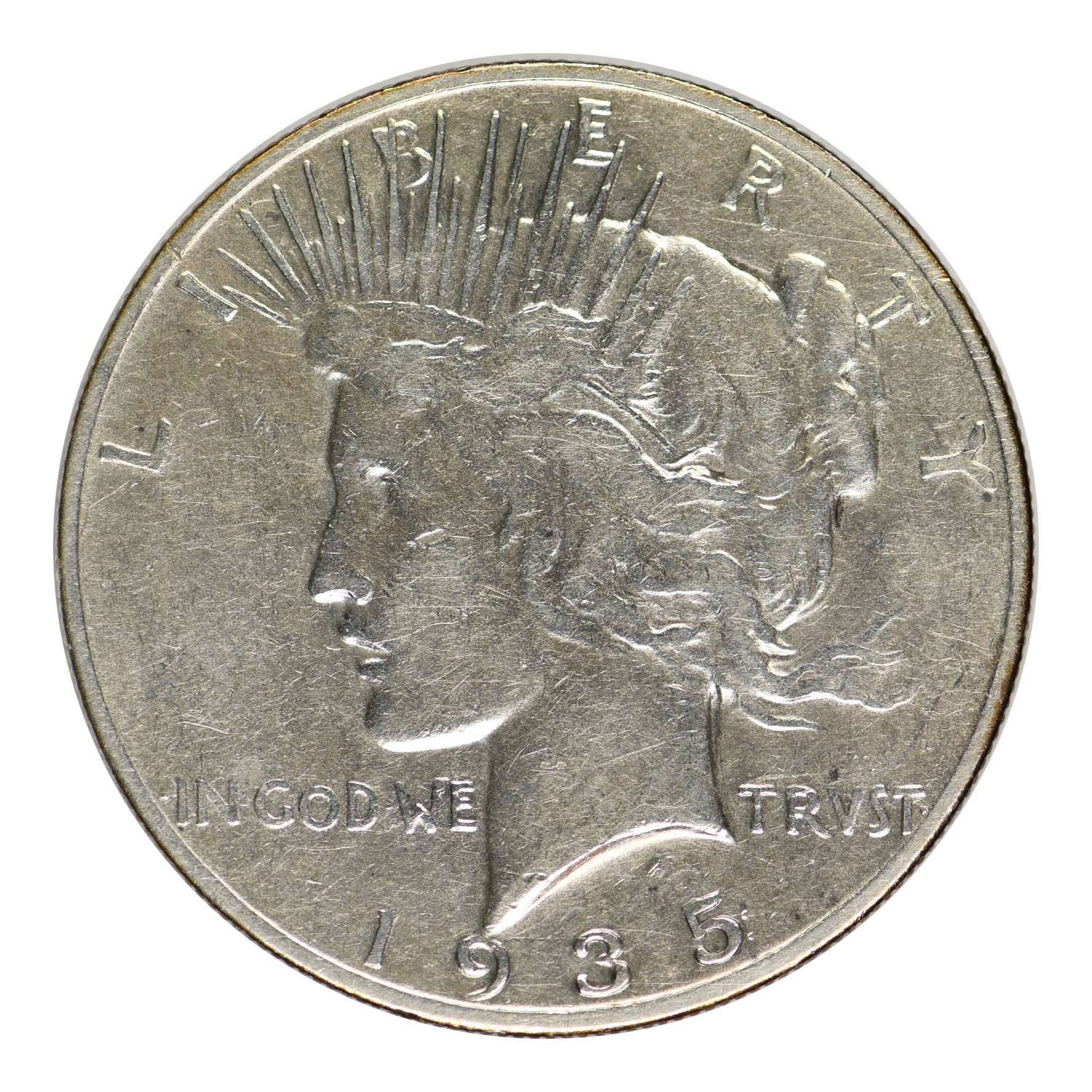 1935-S Peace Dollar Extra Fine Condition