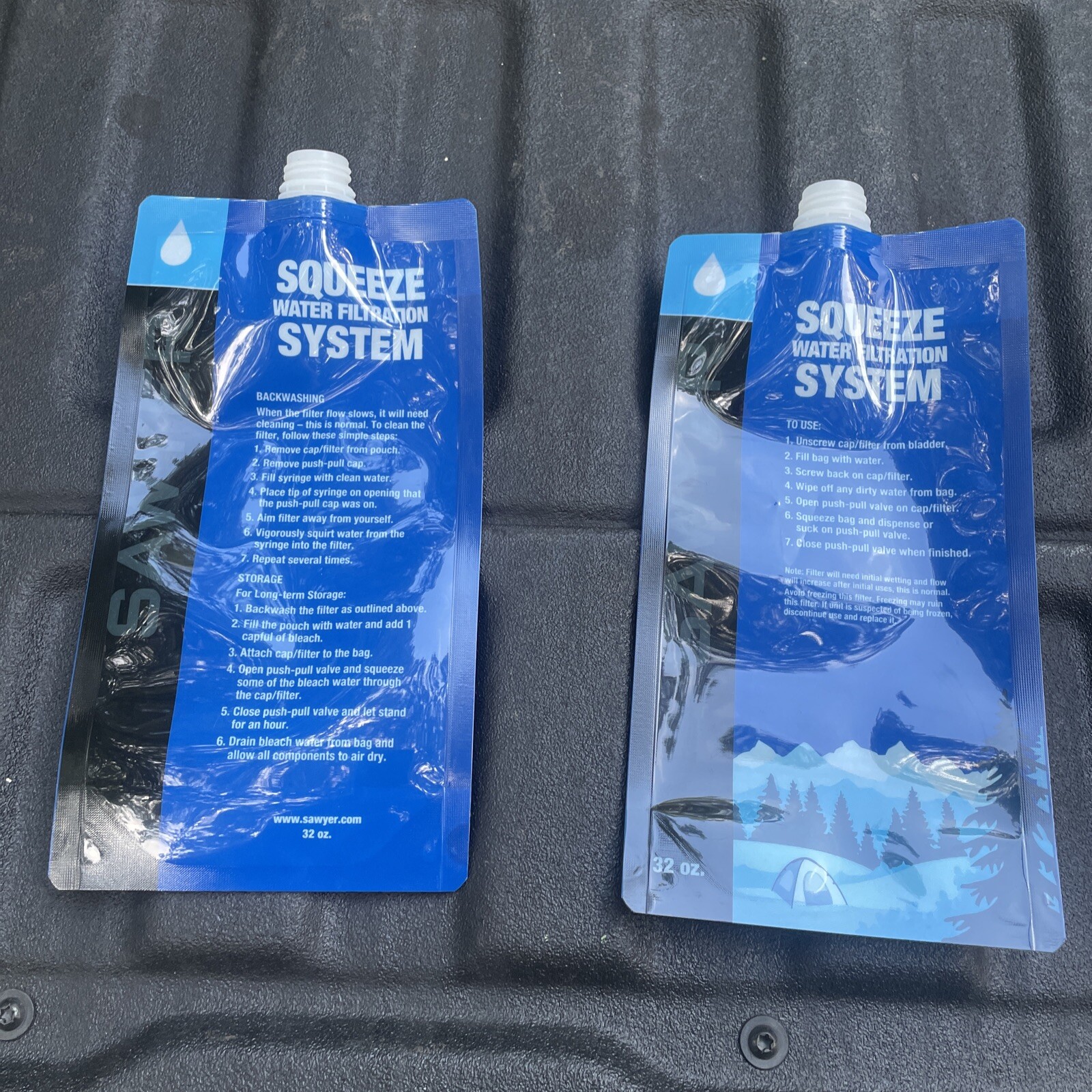 Sawyer 2 Squeezable Pouches for Squeeze Water Filtration System - Pouches Only