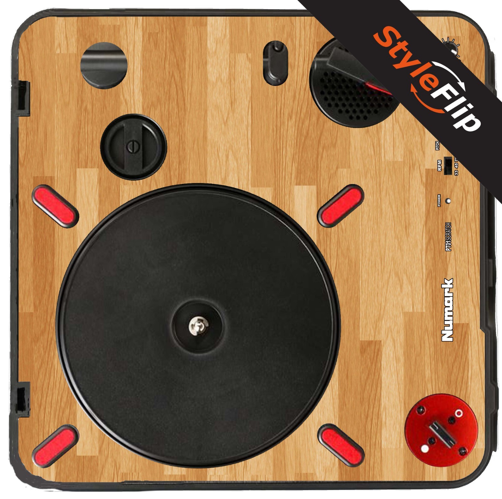 Numark PT 01 Scratch Skin | Wood 5 | Protective Decal | StyleFlip Skins