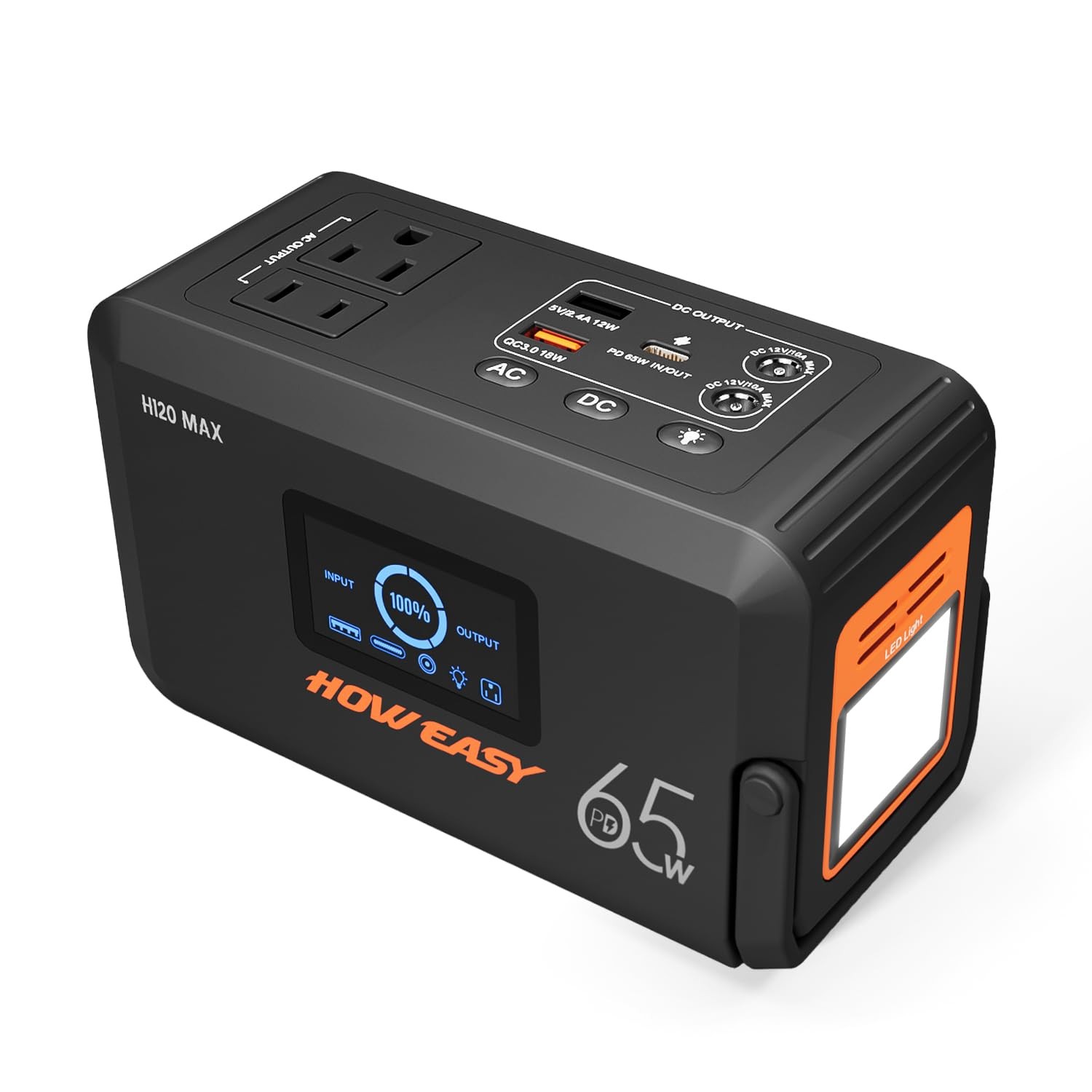 Portable Power Station,135W(270W Peak) Solar Generator,Power Bank with AC Out...