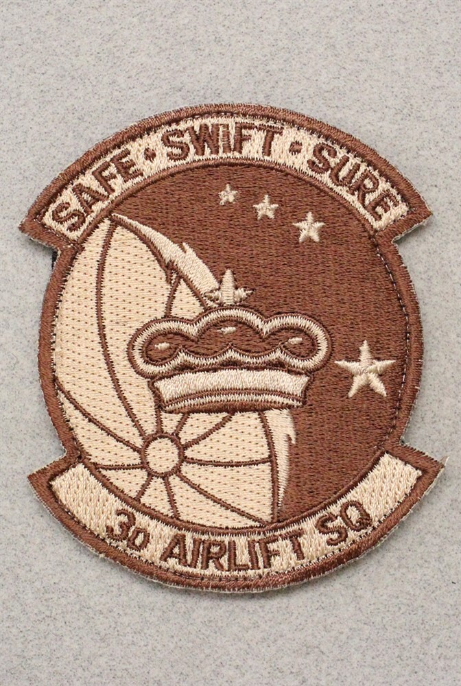 3rd Airlift Squadron w/hook & loop back - USAF Air Force Patch 1899