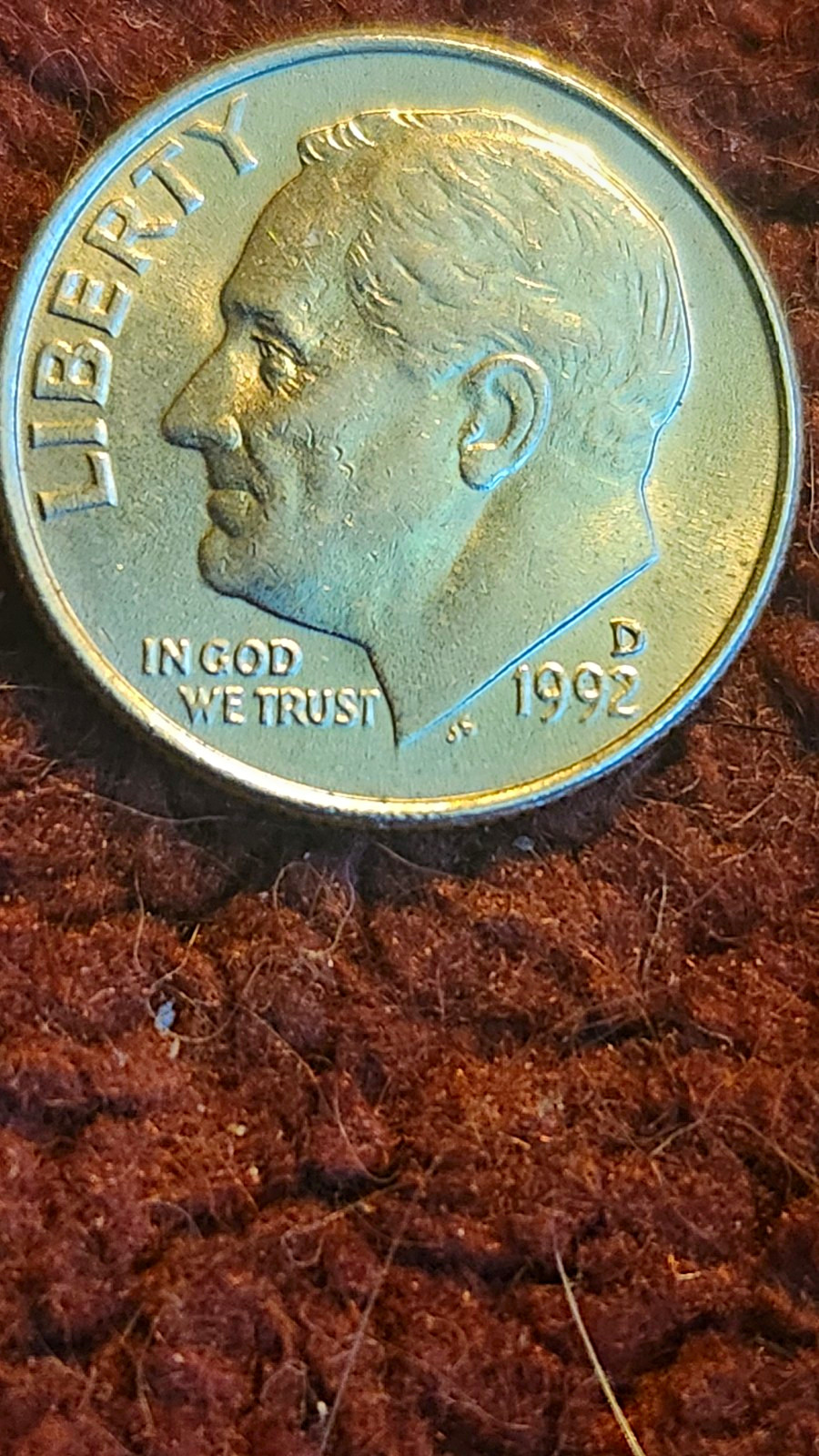1992-D Roosevelt Dime 10C Denver Business Strike Copper KM#195 US Coin