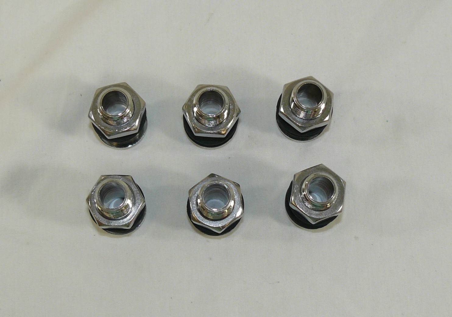 6 NEW 1/2" Chrome Air Vent & 2 Gaskets 1 1/8" long 30 ply Shell up to 3/4" Thick