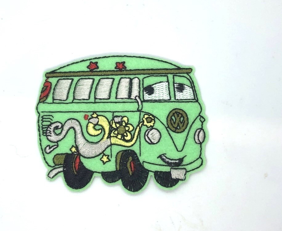 Hippie Love Bus patch Iron/ sew  on Patch Embroidered free shipping