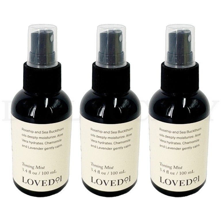 Loved 01 Face & Body Toning Mist Moisturizing Spray 3.4oz Lot of 3
