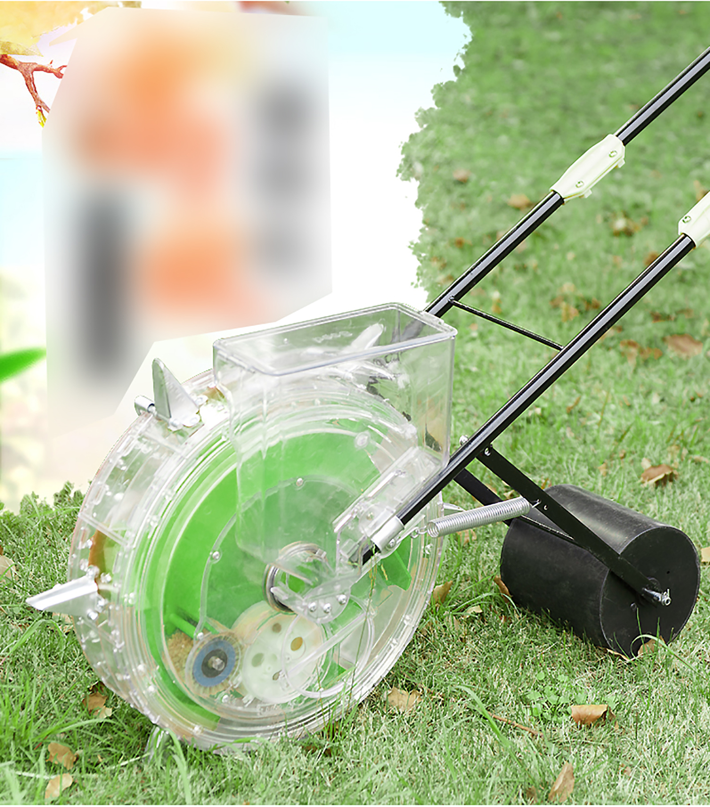 Hand-push Roller Seeder Peanut Corn Fertilizer Applicator Manual Seed Planter