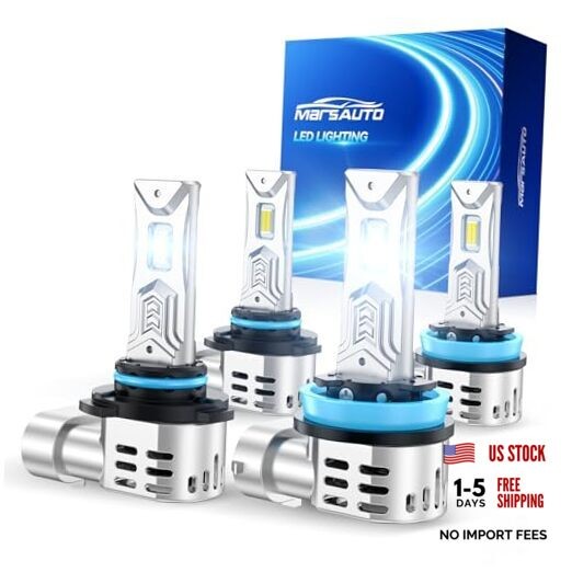 M4 HB3 H11/H8/H9/H16 Bulbs Combo Fog Lights, 120,000LM 1200% Brighter 9005+H11