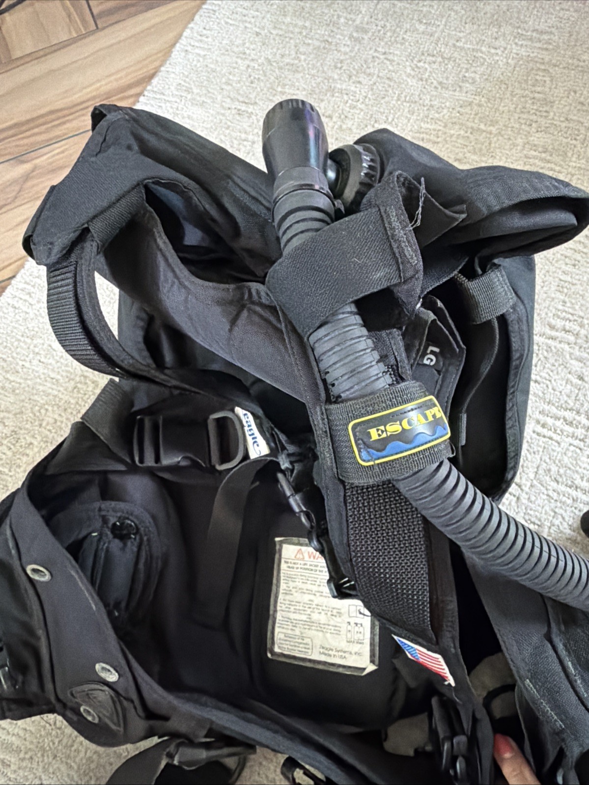 Zeagle Escape Large Diving BCD Buoyancy Vest w/ Attachments