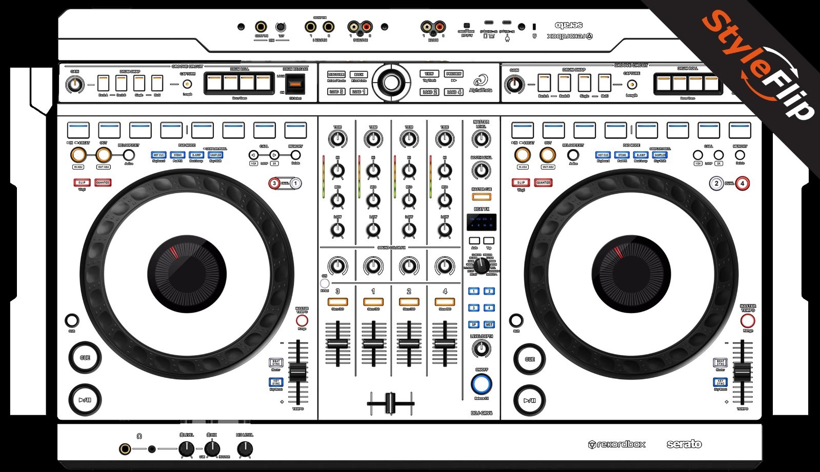 AlphaTheta DDJ-GRV6 Skin | White | Protective Decal | StyleFlip