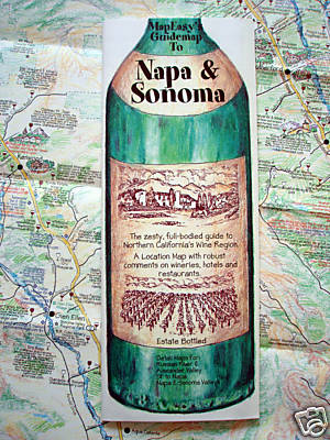 NEW '07 MAP of NAPA & SONOMA, CA--MapEZ,Wine Country+Russ.River,Alexander Valley