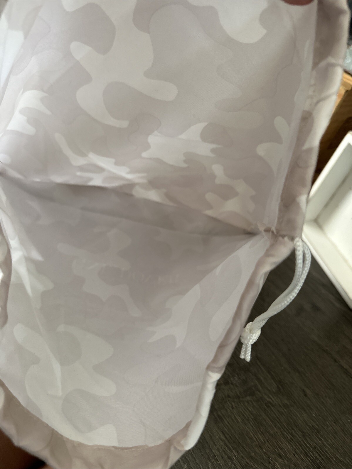 DAGNE DOVER Camouflage Logo Drawstring Dust Bag 13”x17”EUC-MINT