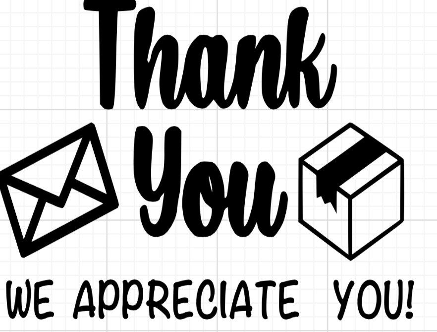 Thank You Mailbox Sticker Decal Mailman Maillady