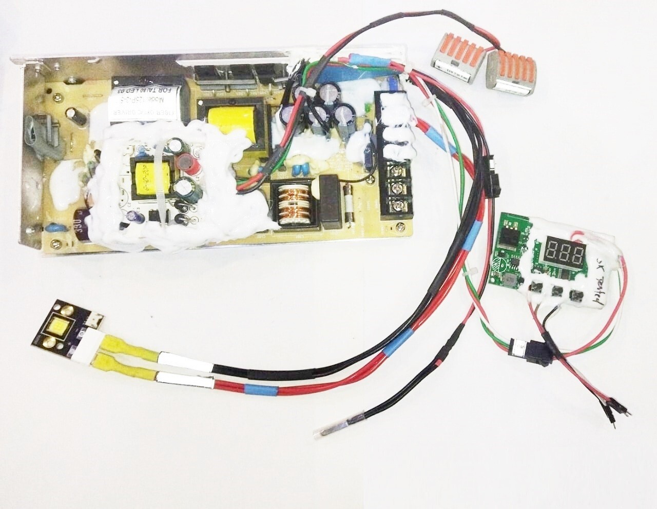 80W LED+driver+Dimmer 0-100display (WITH 3PUSH BUTTONS )for Fiber optic Light